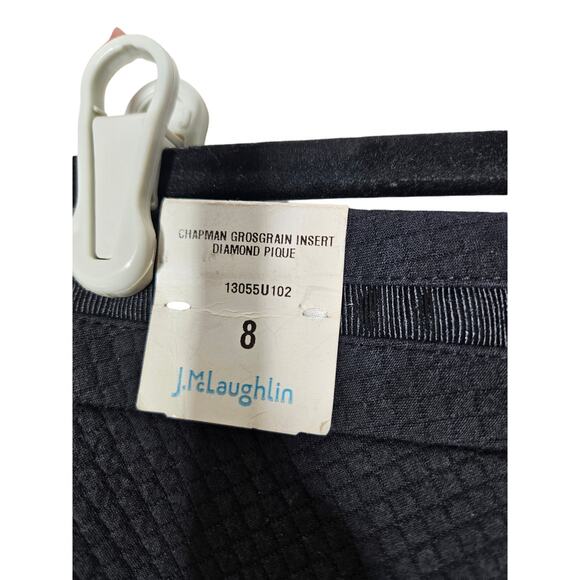 NEW J.McLaughlin 8 Black Chapman Grosgrain Trouser Pant Career Preppy - Picture 5 of 5
